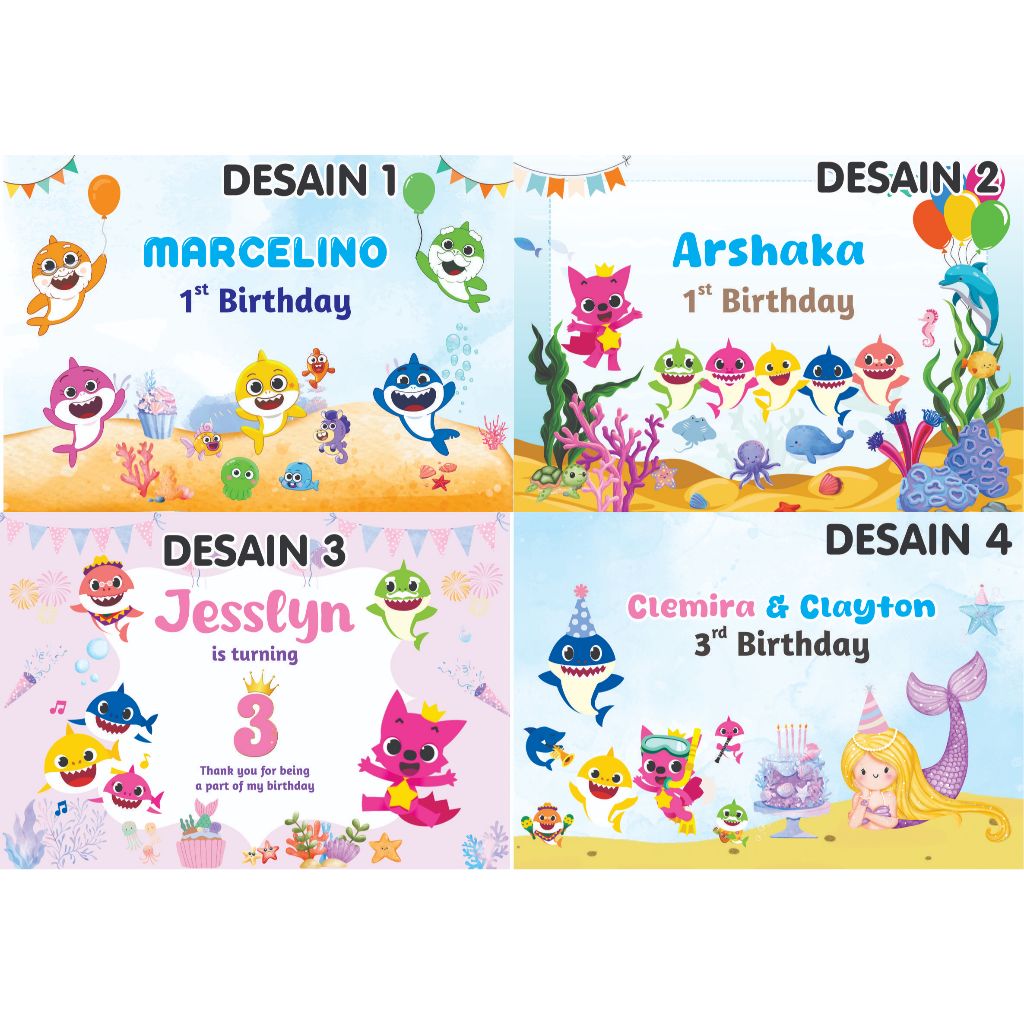 

STIKER LABEL GOODYBAG/BENTO MOTIF BABY SHARK