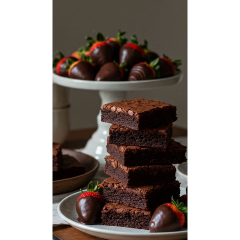 

Fudgi Brownies / Brownies Panggang tanpa toping/Isi 18 pcs Brownies