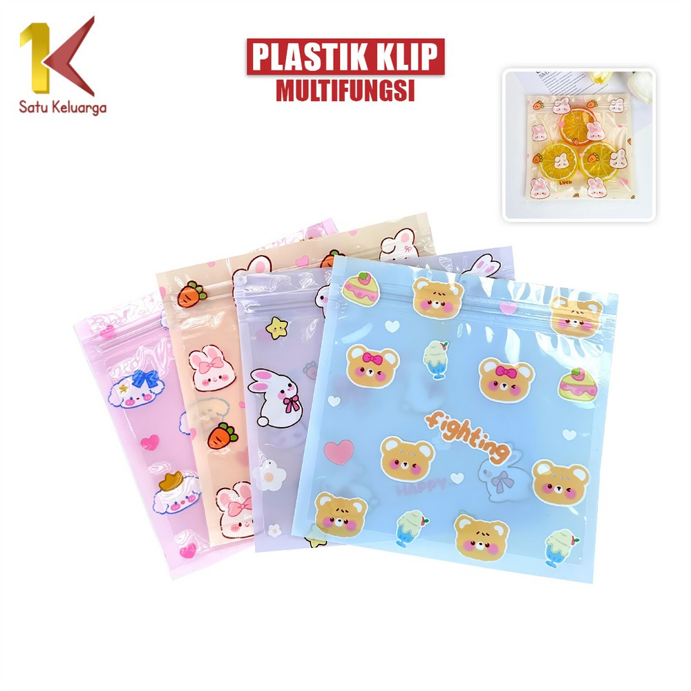 

Satu Keluarga Plastik Klip Ziplock Motif Kartun C1281 Plastik Zipper Kemasan Permen Kue Serbaguna