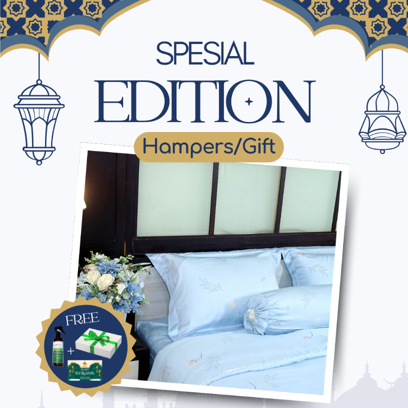 

[BED & BUTTER] Hampers Sprei Premium light blue x aromele Melts Hopeful Hampers | Hadiah Gift Set Kado Parcel Souvenir