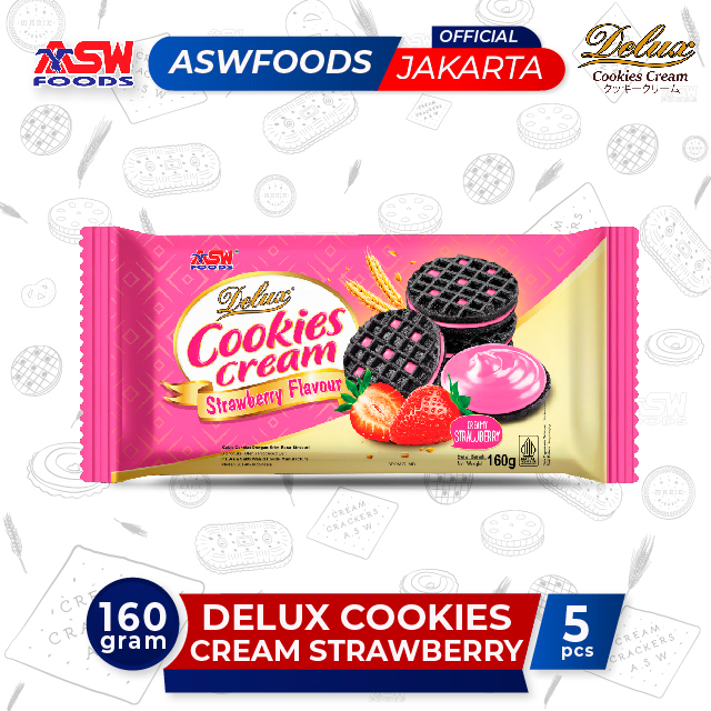 

Delux Cookies Cream Strawberry - ISI 5 Pcs