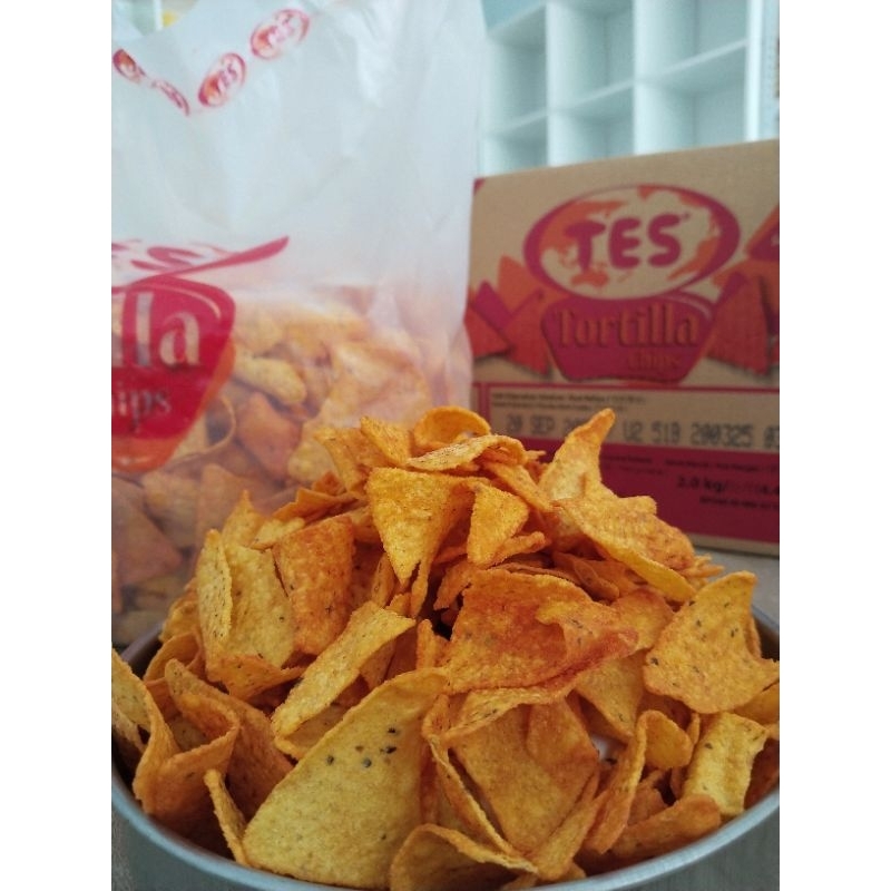 

Tes Tortilla Chips Rasa Balado snack kiloan curah terjamin fresh