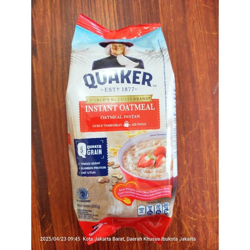

QUAKER INSTANT OATMEAL 200 gr ( merah)