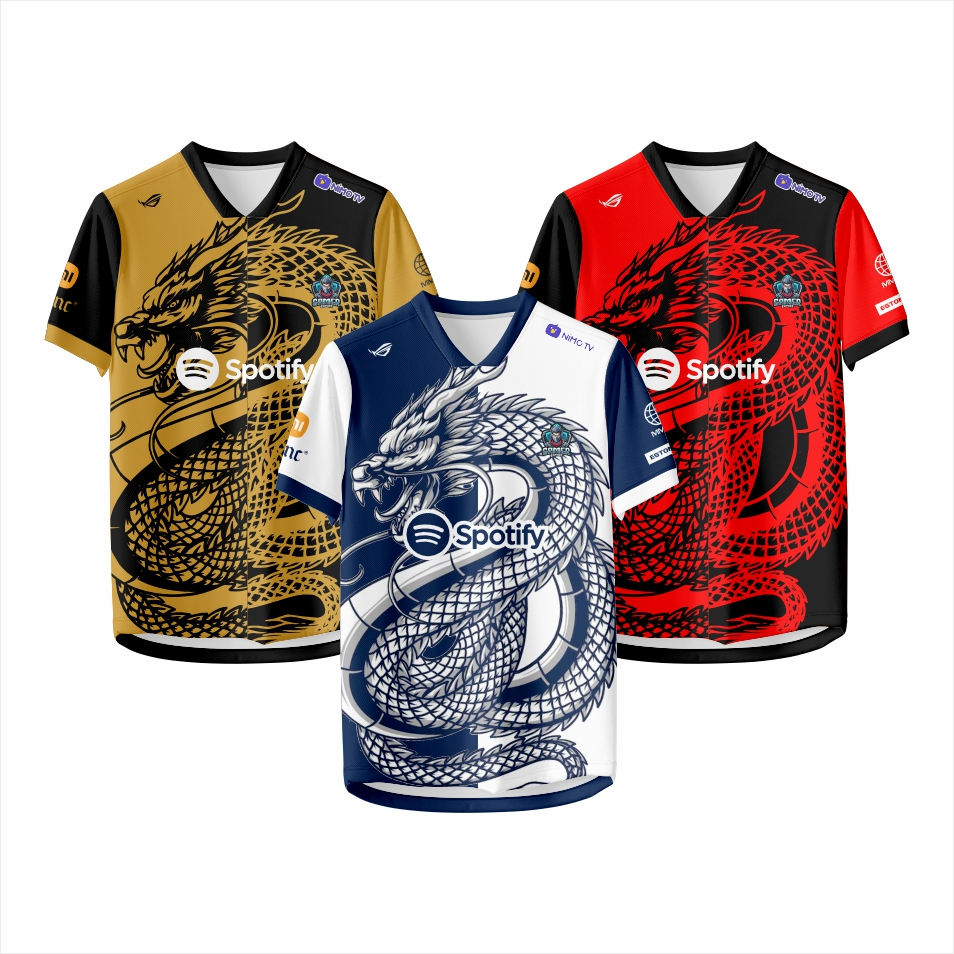 JERSEY Esport Dragon Terbaru Free Nama / kaos / ff