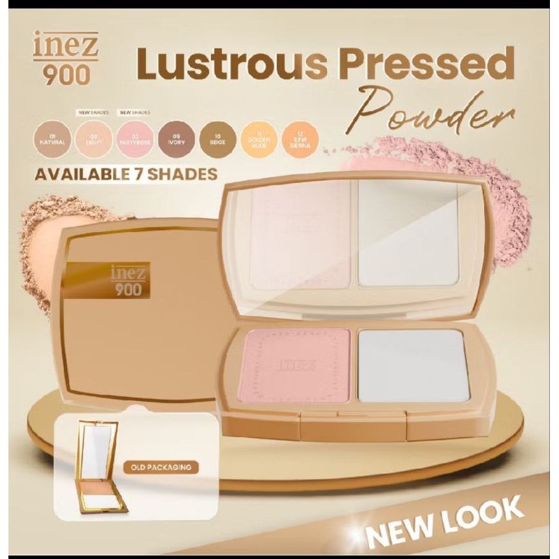 Inez Lustrous Pressed Powder || Inez TWC Gold || Bedak padat Inez Gold