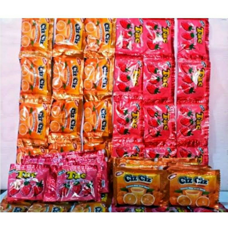 

50 pcs (5 renceng) permen tac tac dan ciz ciz