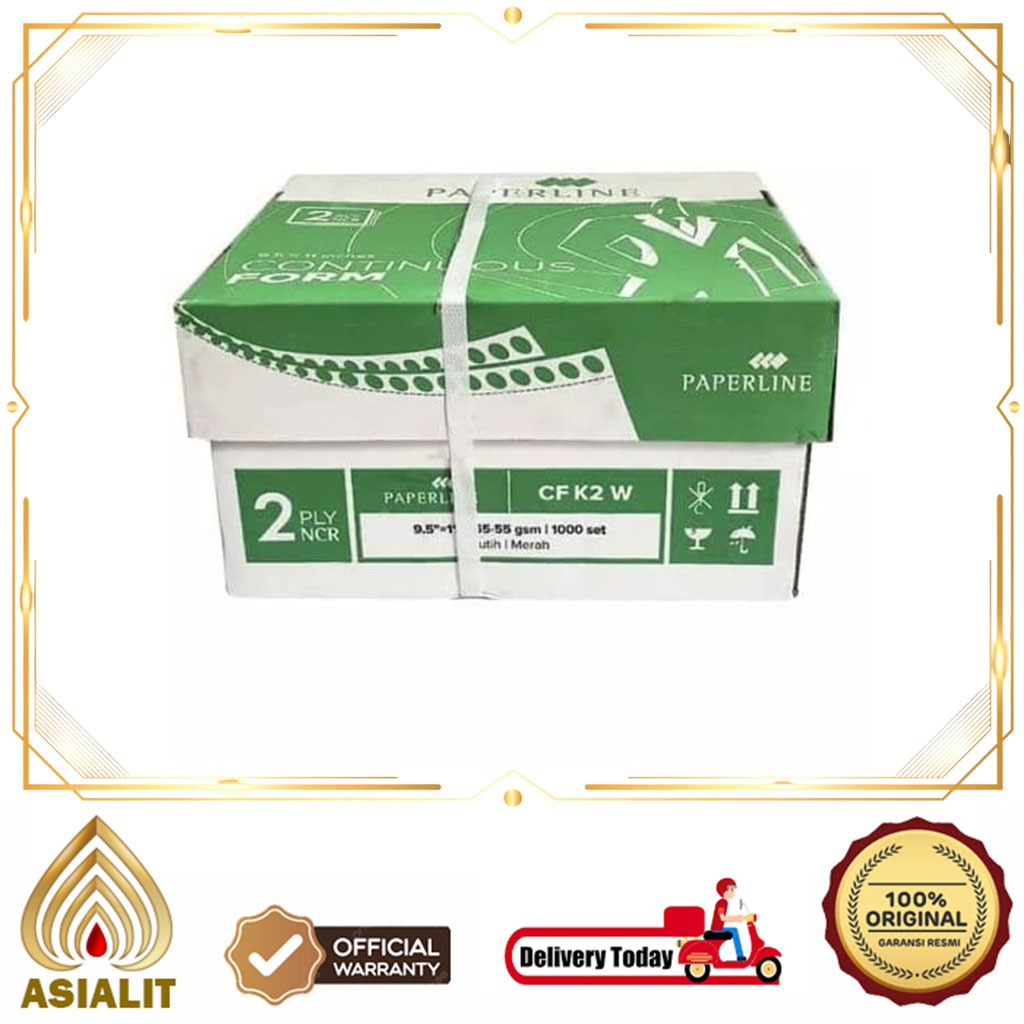 

Kertas CF Continuous Form Paperline 2 Ply Kecil Putih - Merah P/W 9 1/2 x 11 in