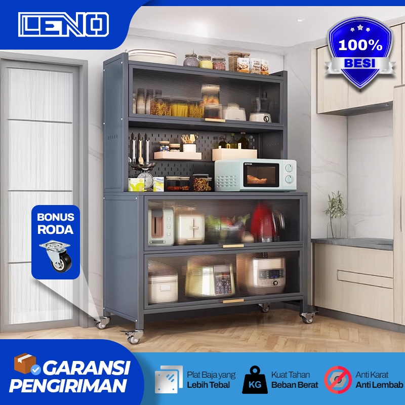 RAK PIRING TERTUTUP LEMARI DAPUR SERBAGUNA LEMARI PIRING TERTUTUP LEMARI RAK PIRING FULL BESI