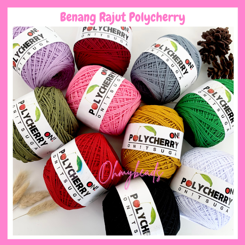Benang Rajut Polycherry Onitsuga / ￼Onitsuga Polycherry Semua Warna - Benang Rajut D18