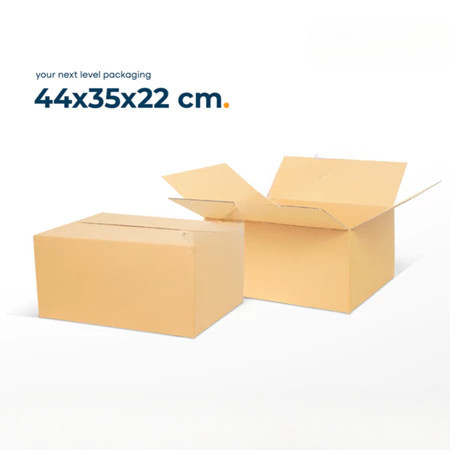 

10 pcs kardus packaging barang serbaguna box coklat polos kemasan sembako ukuran 44x35x22cm