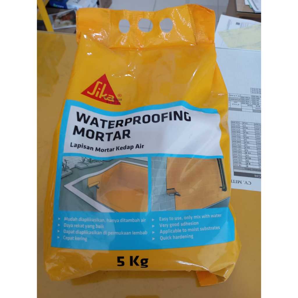 Sika Waterproofing Mortar 5kg, semen Waterproofing siap pakai