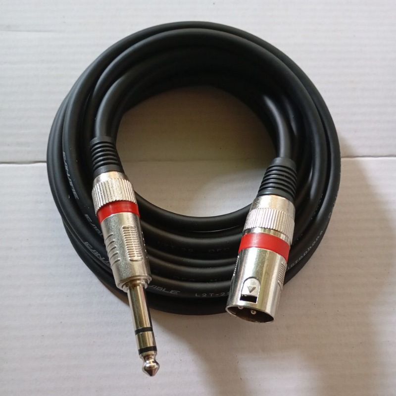Kabel jack XLR jack xlr 3 pin male to jack akai stereo 6.5mm 3 meter