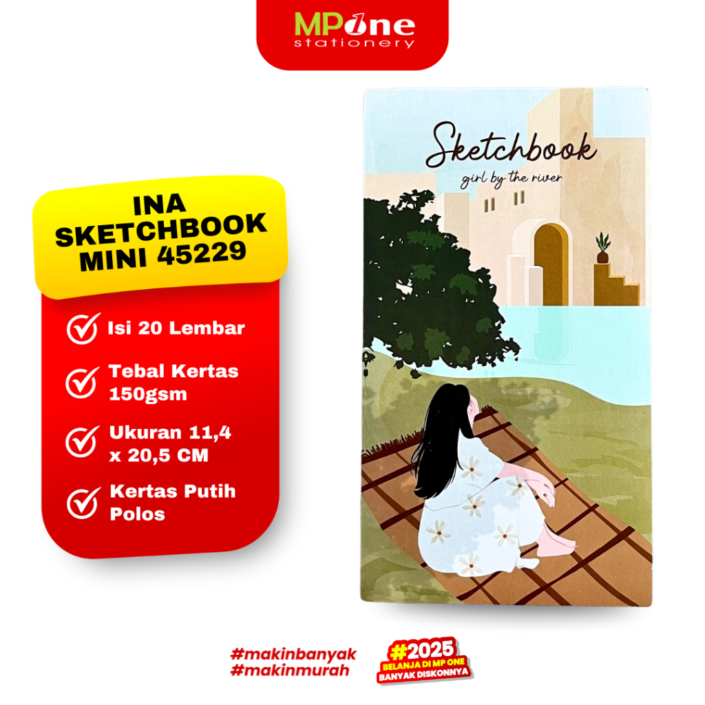 

Ina Creative Sketchbook Mini 45229 / Buku Gambar Sketsa Isi 20 Lembar BC Paper Ina Creative