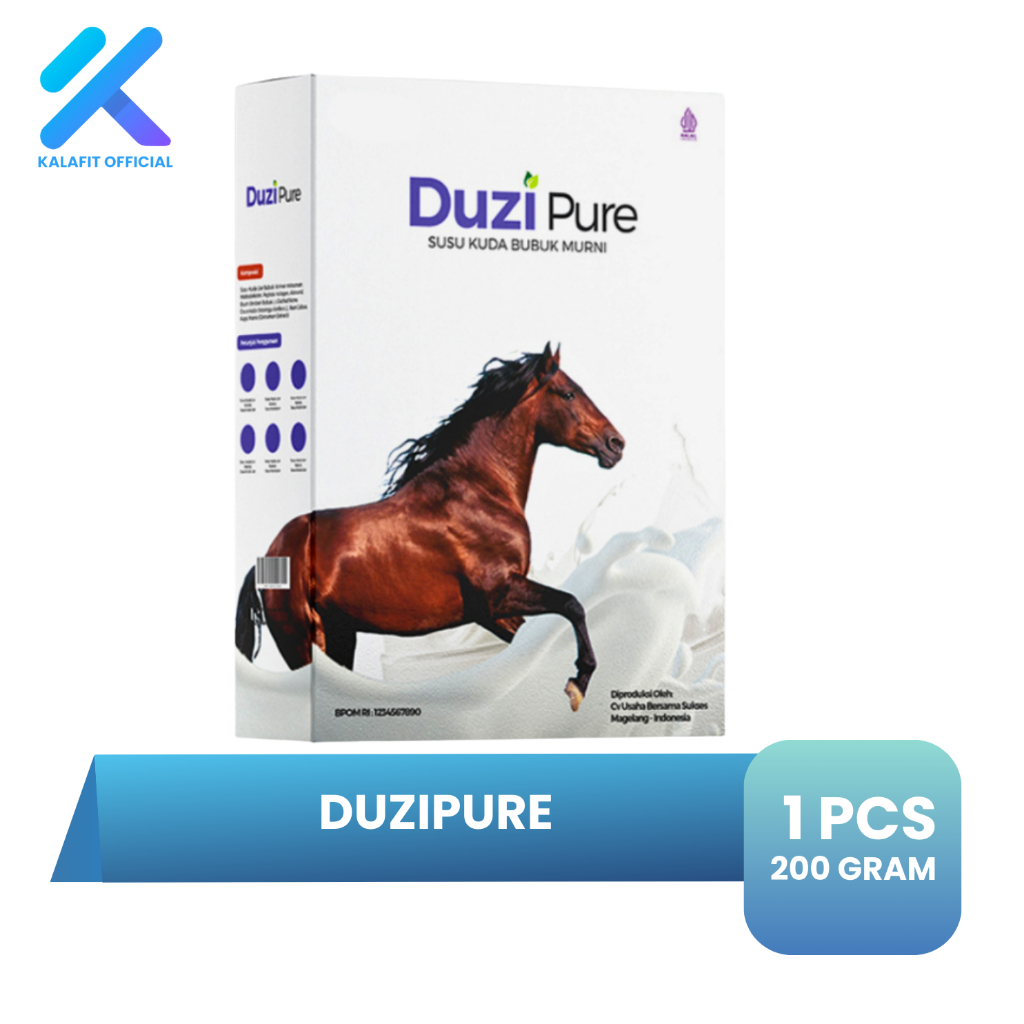 

Duzi Pure Susu Kuda Liar Murni Atasi Nyeri Sendi Asam Urat 200 Gram