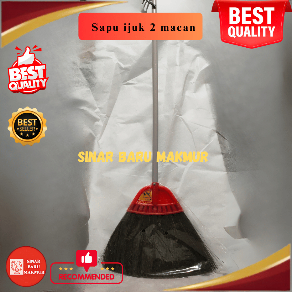 Sapu ijuk lantai 2 macan / Sapu ijuk kecil dua macan / Sapu lantai (instant)