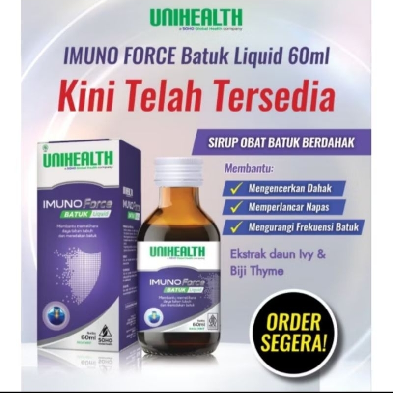 Unihealth Imuno Force Obat Batuk Liquid 60ml