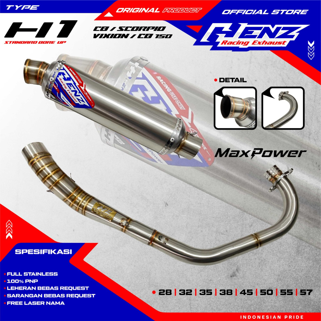 Knalpot Cb,gl,tiger Henz racing exhaust