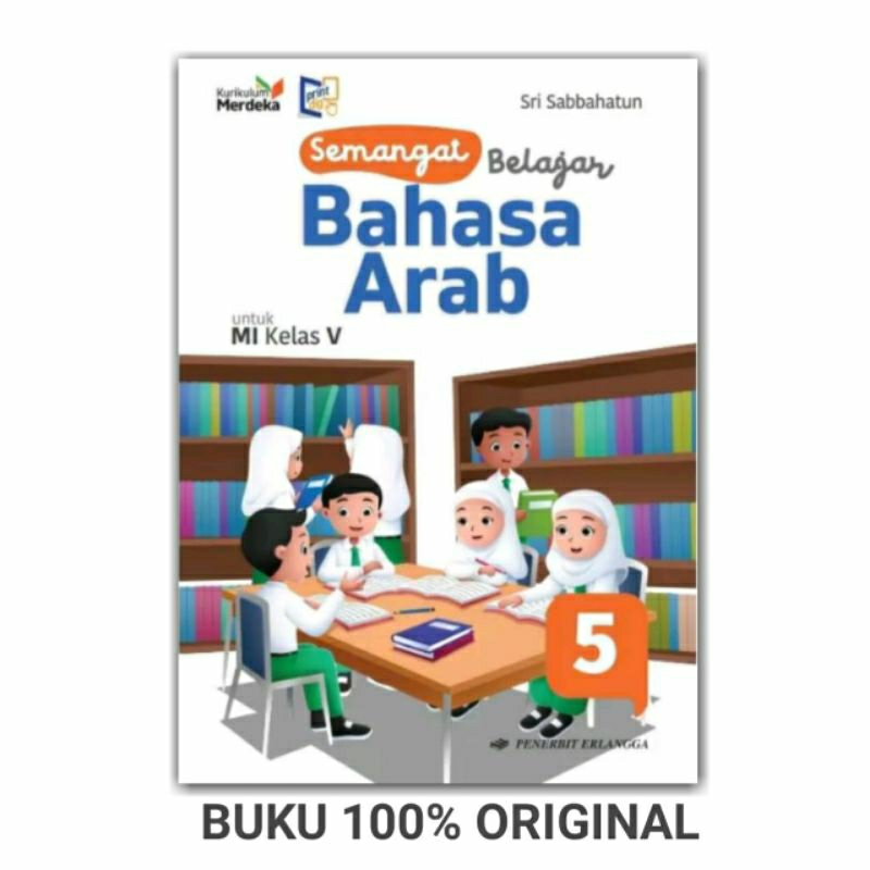 Bahasa Arab Kelas 5 SD Kurikulum Merdeka Erlangga Original