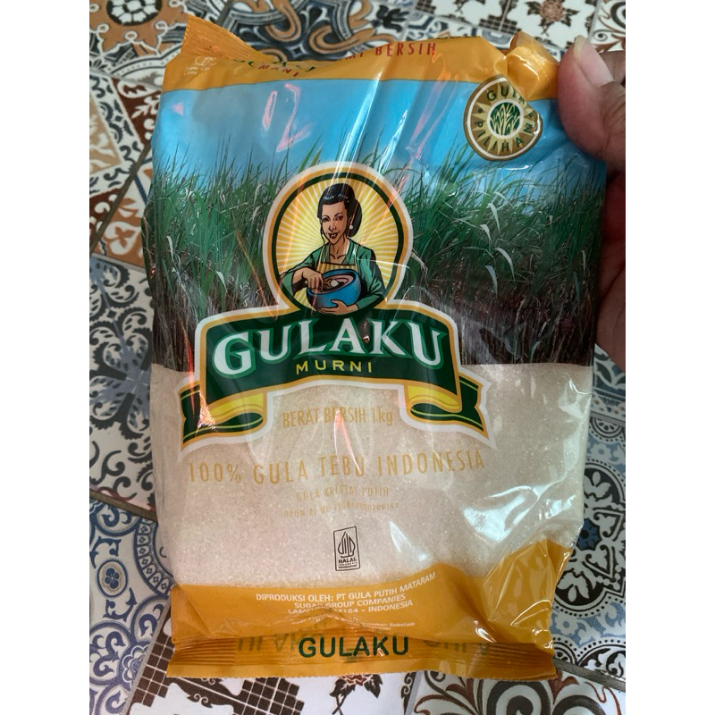 

gulaku gula kemasan 1kg #kuning hijau 1kg