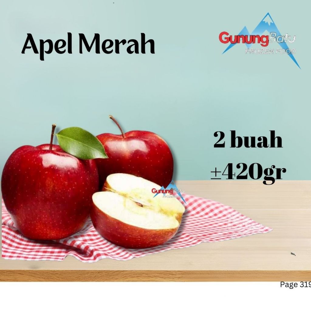 

BUAH APEL MERAH 2BUAH ±420GR / STRAWBERRY FROZEN 500 GRAM
