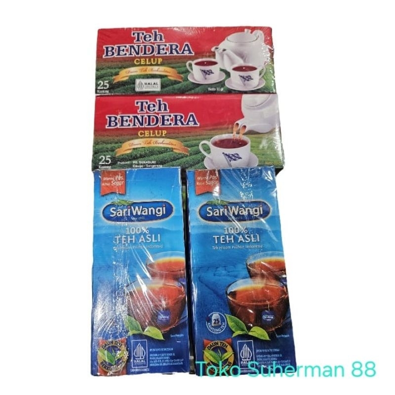 

Teh Bendera celup / teh kantong sariwangi isi 25