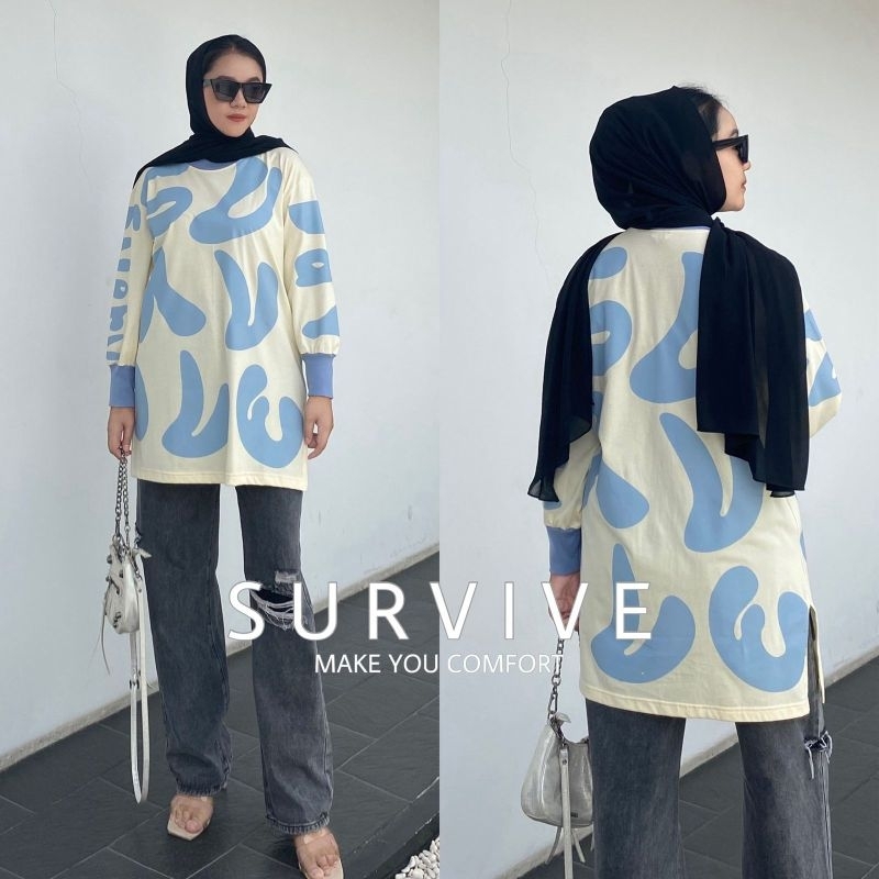 TUNIK KAOS OVERSIZE SURVIVE EVERYDAY SERIES