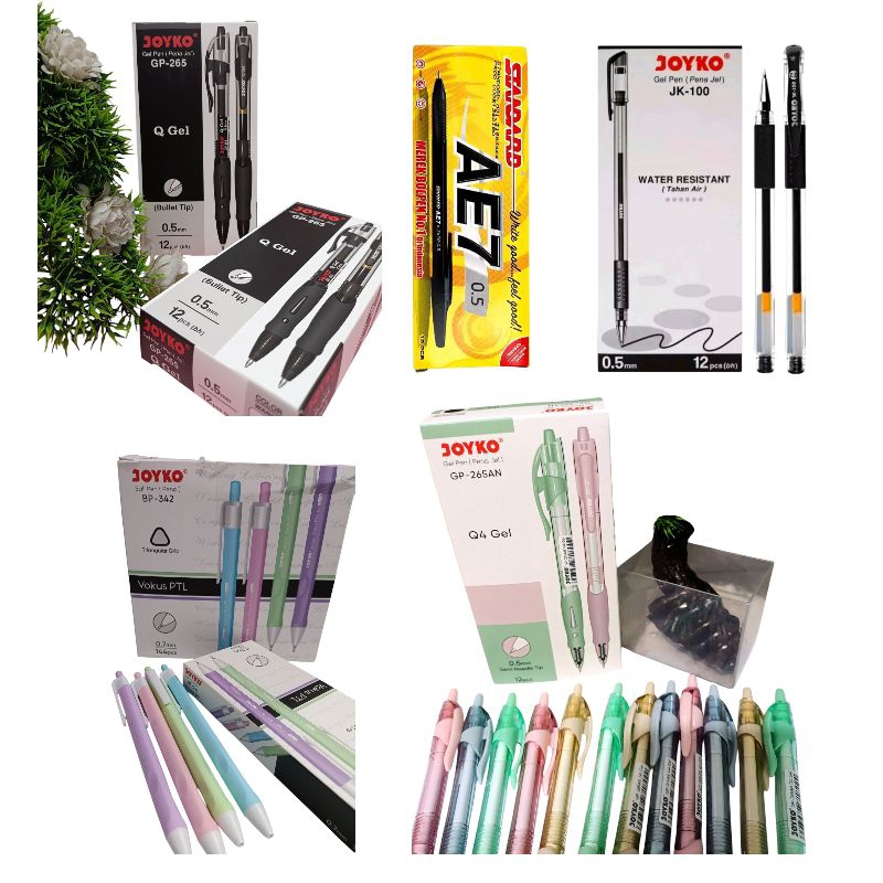 

Pulpen Joyko 1 Pak isi 12 pcs Motif Pastel dan Hitam dan Vokus