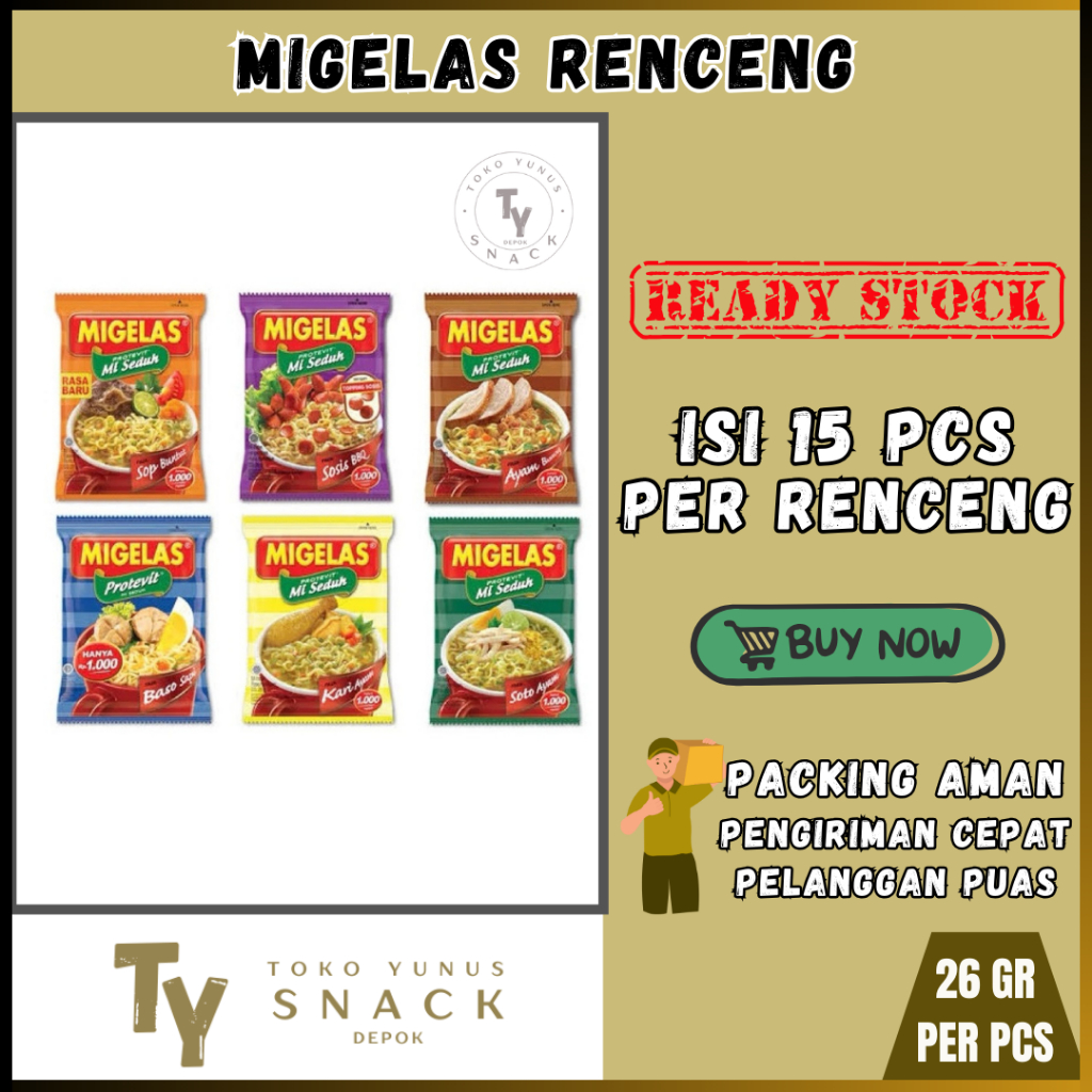 

MIGELAS RENCENG ISI 15 PCS // MI GELAS INSTANT