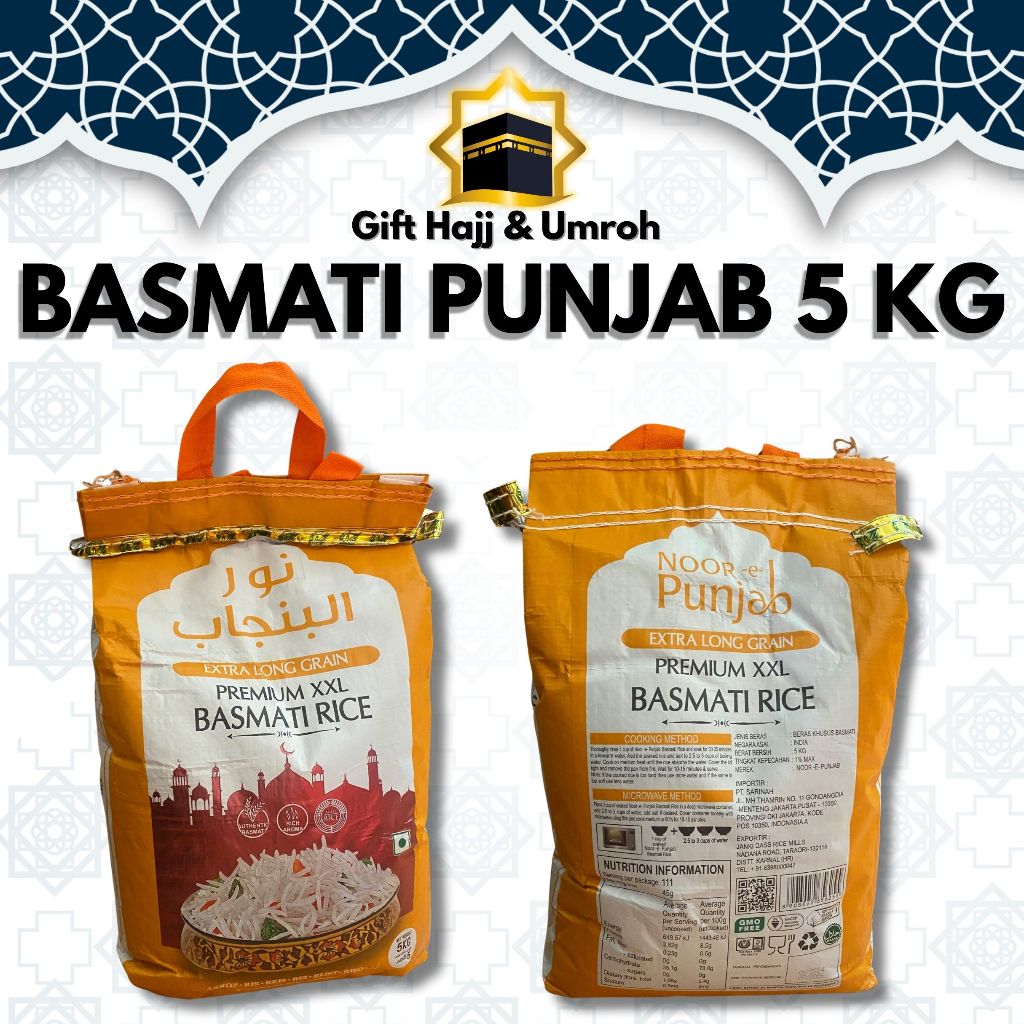 

BERAS BASMATI NOOR PUNJAB 5 KG | BERAS INDIA | BASMATI PREMIUM | COCOK UNTUK NASI | KABULI | KABSA | MANDHI | BRIYANI