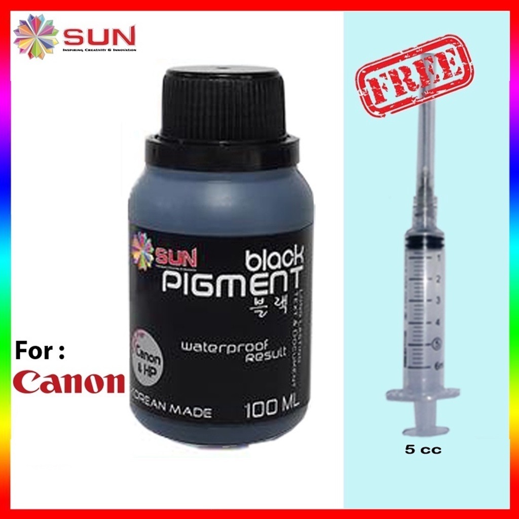 TINTA PIGMENT PRINTER CANON - SUN BLACK PIGMENT INK 100 ML