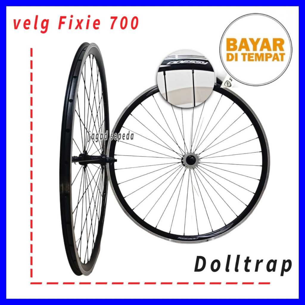 Dolltrap Velg Fixie 700 / velg sepeda 700 c dolltrap alloy steel velg fixie