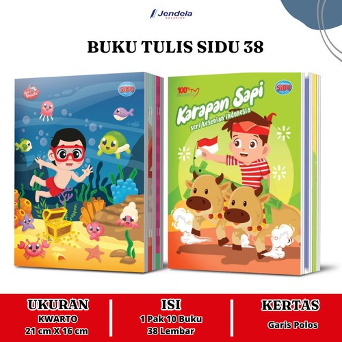 BUKU TULIS SIDU 38 LEMBAR 1 PACK ISI 10 BUKU / Cari Buku Tulis Sidu 38 Lembar 1 Pack
