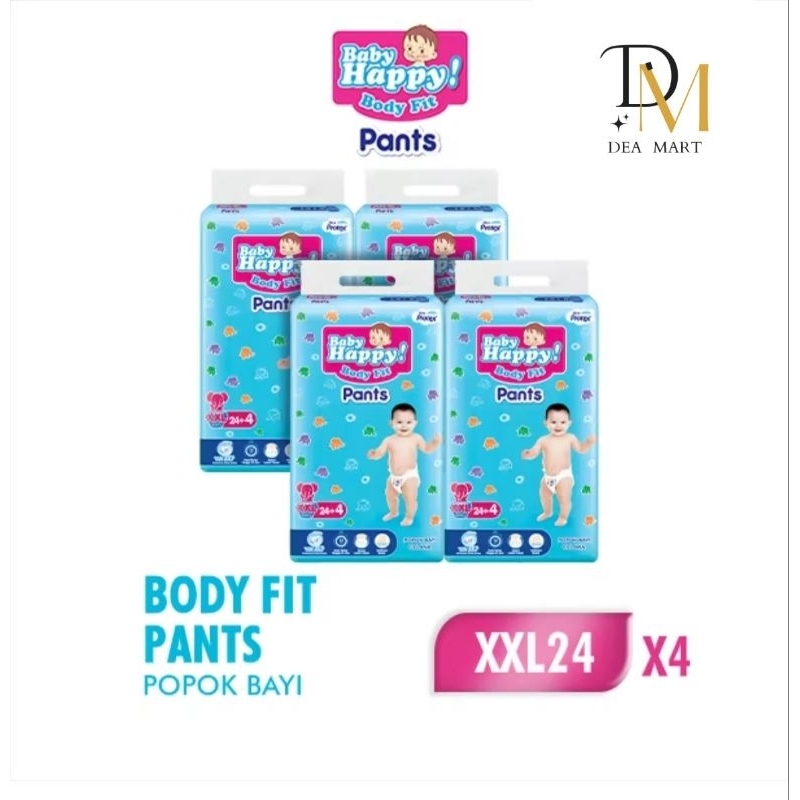 Baby Happy Pants XXL 26 - Box Isi 4 Pcs - Popok Celana Sekali Pakai