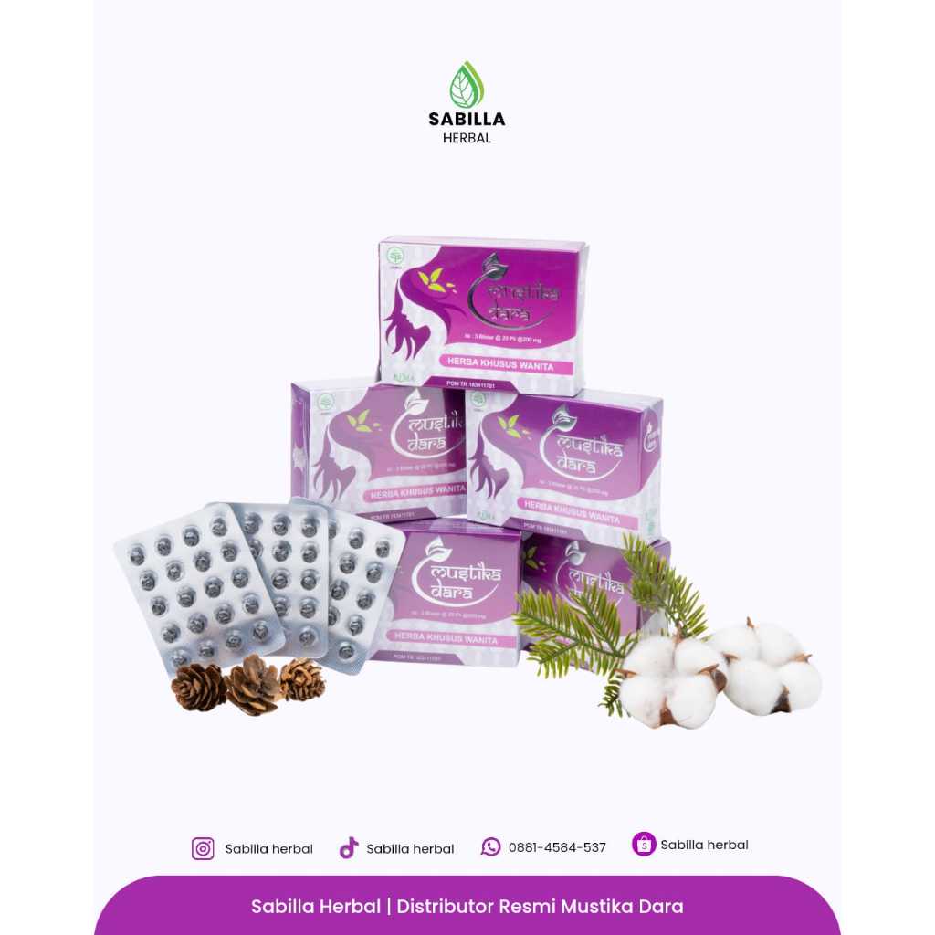 Mustika Dara / Obat Herbal Kewanitaan / Pil Solusi Kewanitaan MYOM Kista / Original BPOM / 100% Hala