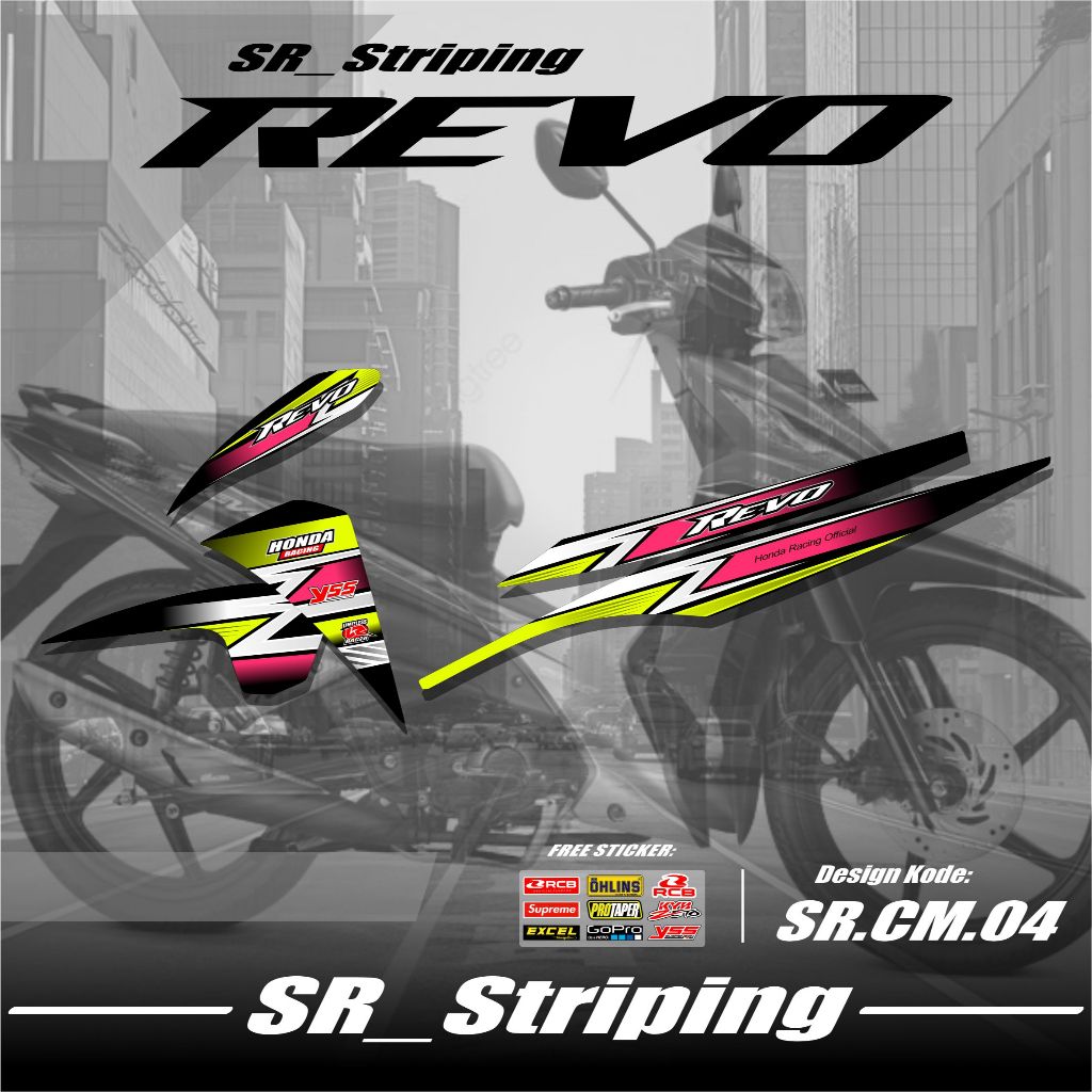 Striping STIKER REVO FI  - Stiker REVO FI List Variasi Motor STICKER REVO FI GRATIS STIKER SPONSOR S