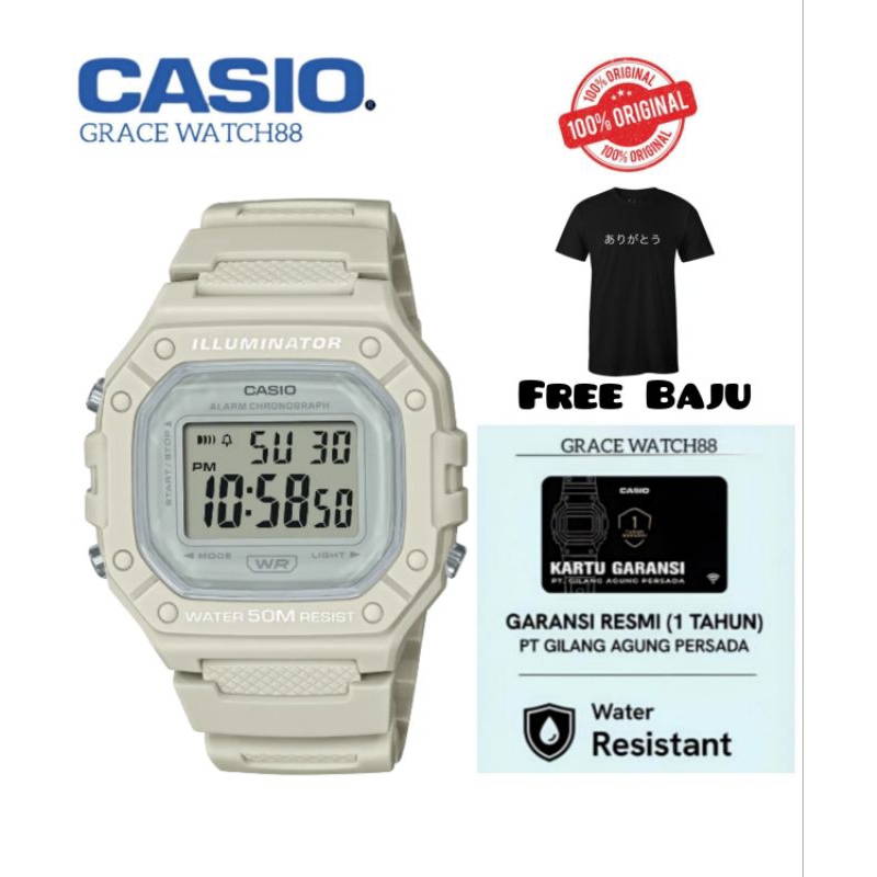 Jam Tangan Casio W-218HC-8AVDF CASIO W-218HC Jam tangan wanita jam tangan pria