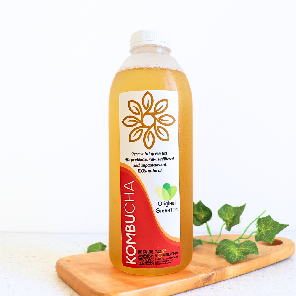 

Kombucha Original Green Tea 1L - Indokombucha | Teh Probiotik