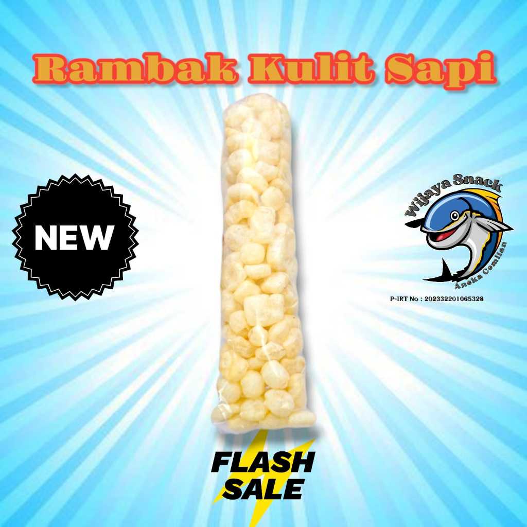 

dorokdok atau rambak kulit sapi gurih asin 250 gram Camilan Food Snack Cemilan