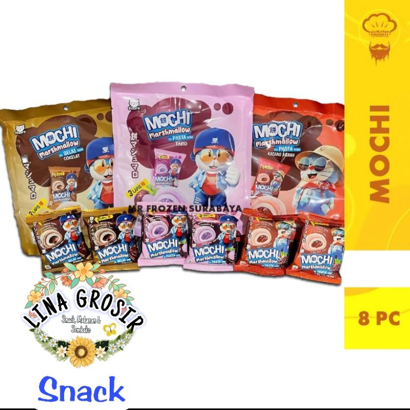 

Mochi Marshmallow Lembut Aneka Rasa 1 pax Isi 8pcs
