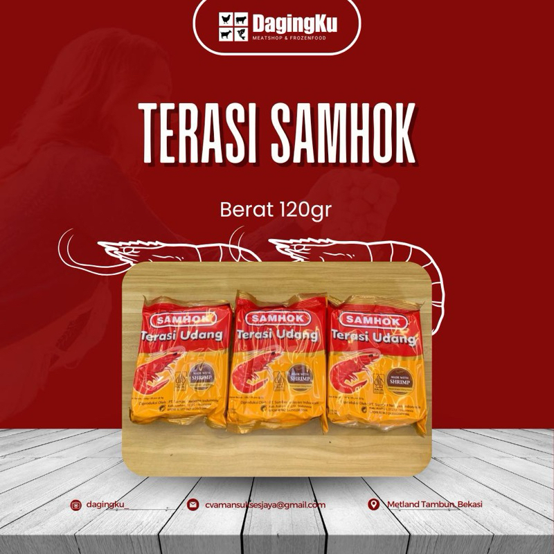 

Terasi Medan | Terasi Udang Samhok 120gr / 1 Pack / 20 Sachet Grosir