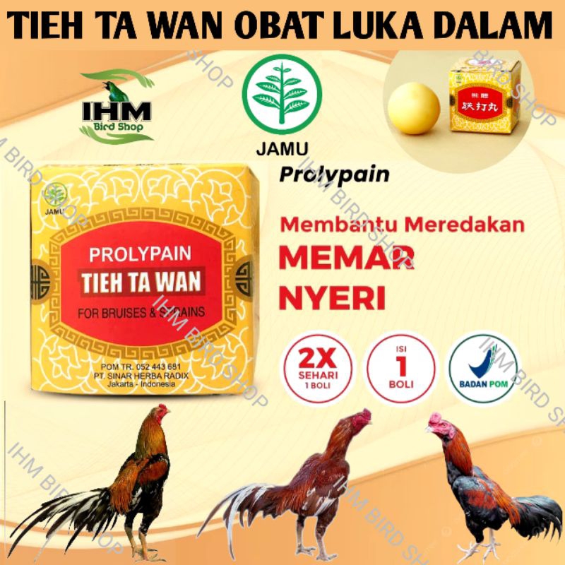 IHM - Prolypain Tieh Ta Wan Original BPOM (Obat herbal untuk membantu meredakan nyeri, memar, bengka