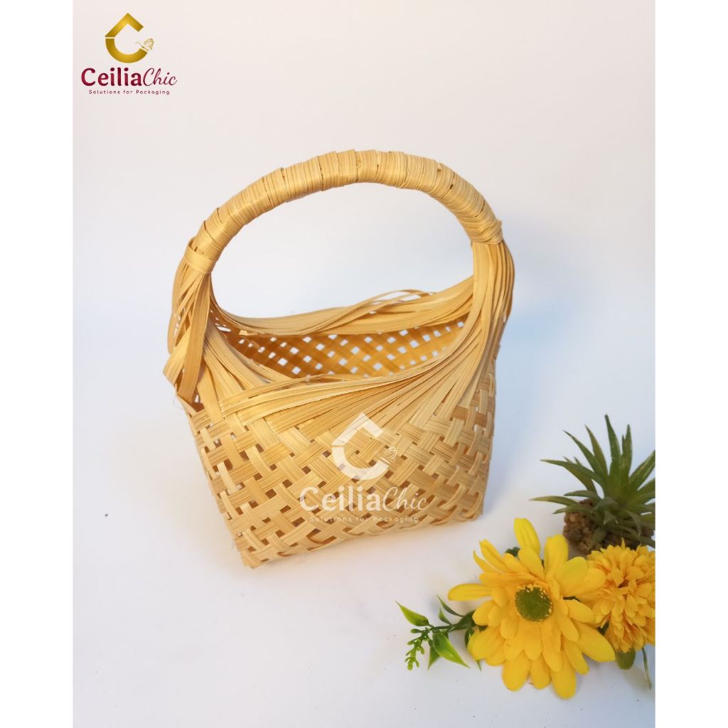 Tas Bambu Mini Multifungsi Packaging Hampers Permen Tas Dodol Keranjang Anyaman Bambu