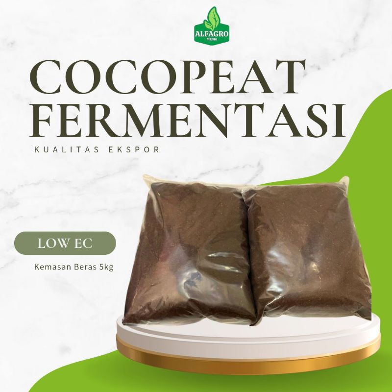Cocopeat / Serbuk Kelapa Low EC Kemasan Beras 3kg & 5kg