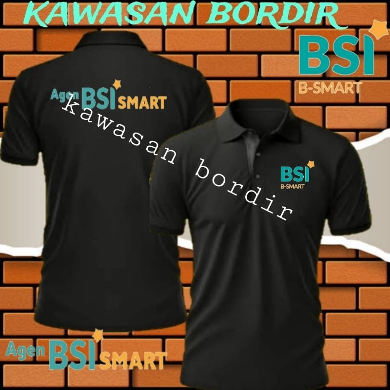 Terbaru polo shirt agen BSI smart kaos agen BSI smart baju agen BSI smart seragam agen BSI smart baj