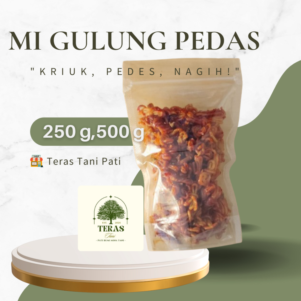 

Mie Gulung, Mi gulung Bumbu Basah, Bumbu Melimpah, Pedes Daun Jeruk, Teras Tani Pati