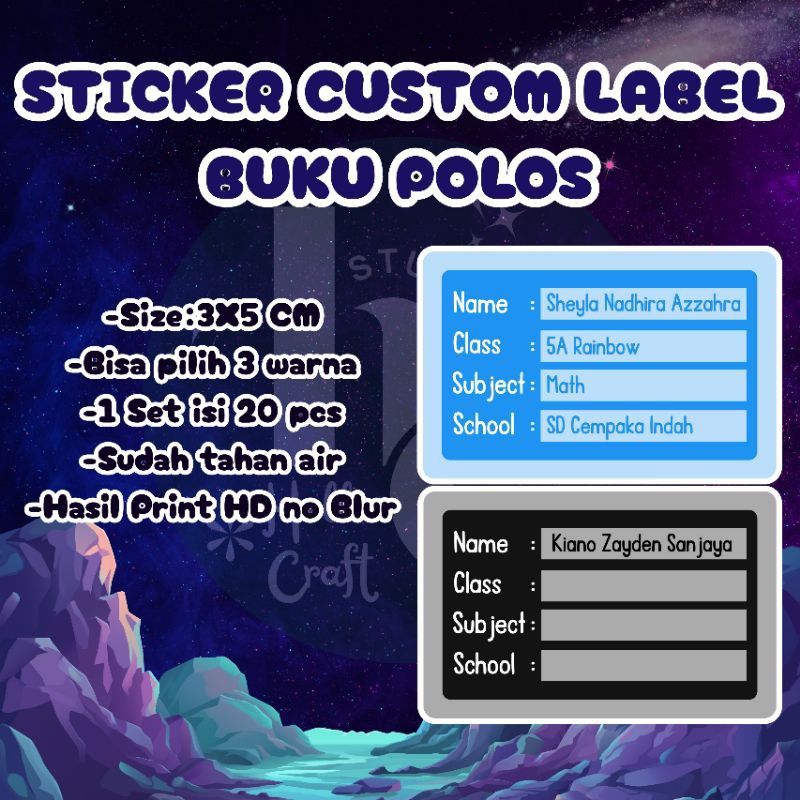 

Sticker nama buku/ Sticker label buku/ Sticker buku tulis/Sticker buku polos/sticker buku tulis sekolah