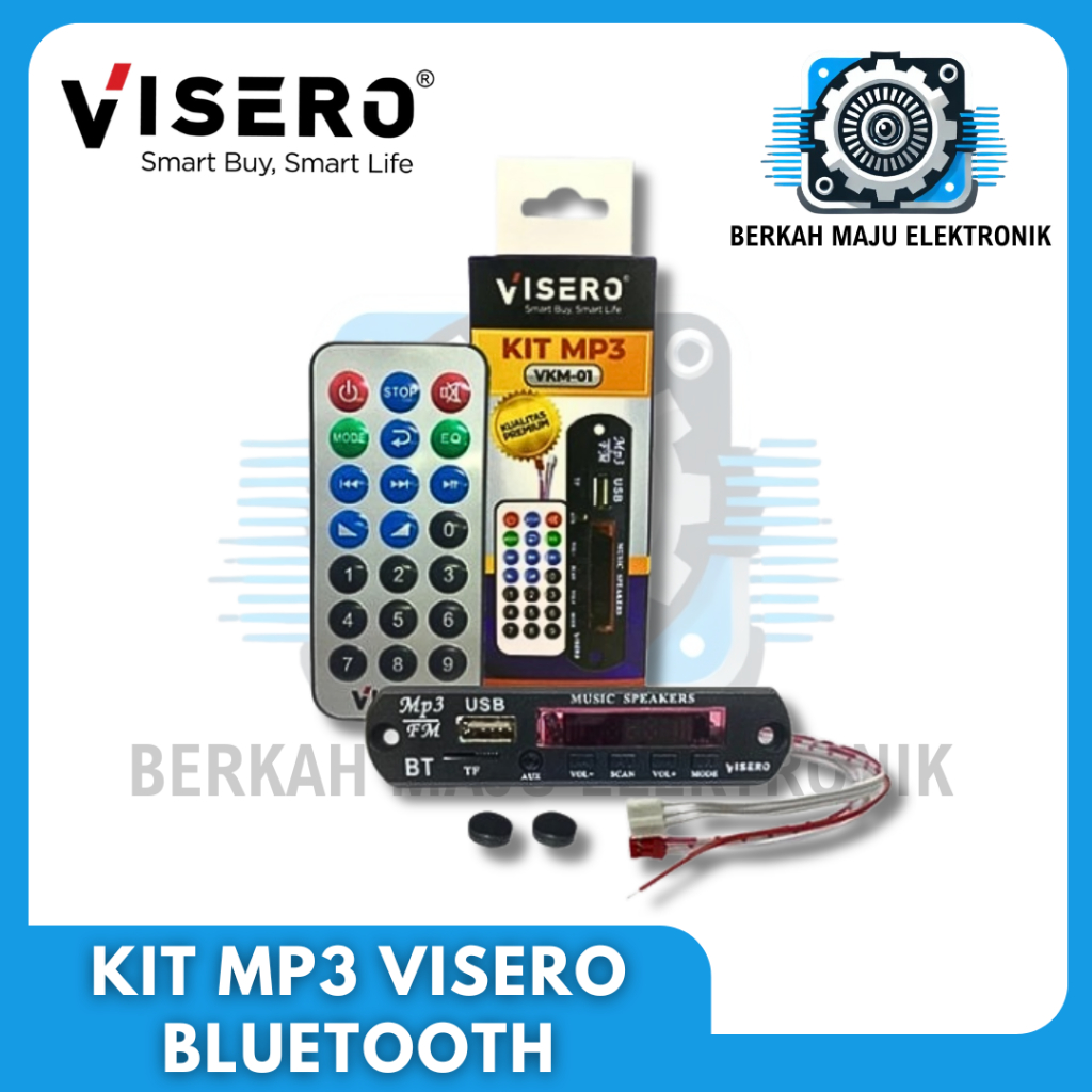 Kit Modul MP3 Bluetooth Visero Remote USB VKM-01