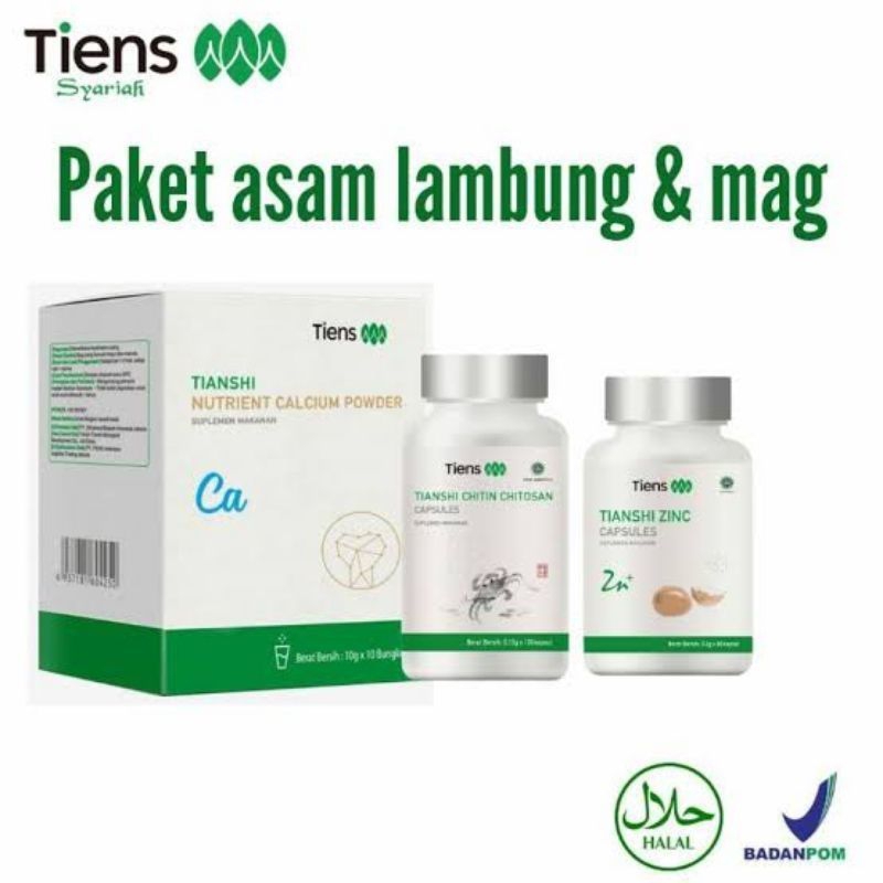Kalsium Murni Chitin Chitosan Zinc Asam Lambung dan Maag, Gerd / Kronis