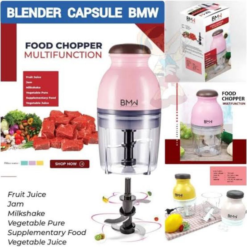 Blender Kapsul BMW Food Chopper Capsule Serbaguna Penggiling Daging Sayur Buah meat Chopper kapsul m
