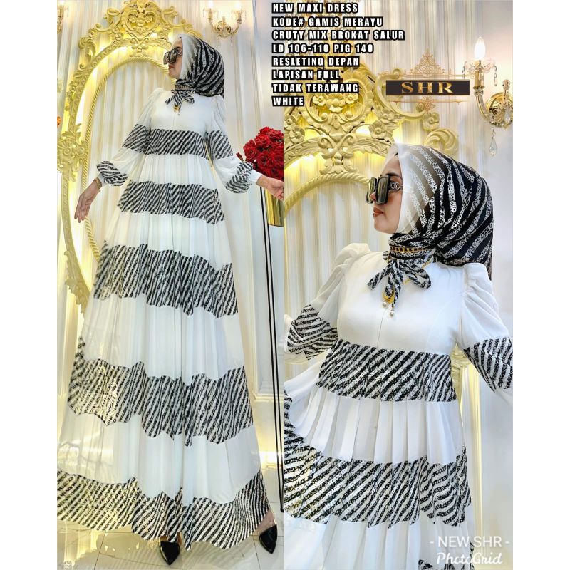 gamis shr syahira kode gamis merayu ceruty mix brokat salur